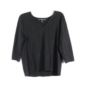 Josephine Chaus Stretch 3/4 Shirt Pullover V Neck